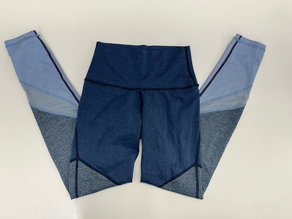 Aerie Womens Leggings Size XS Blue Colorblock Chill Play Move
